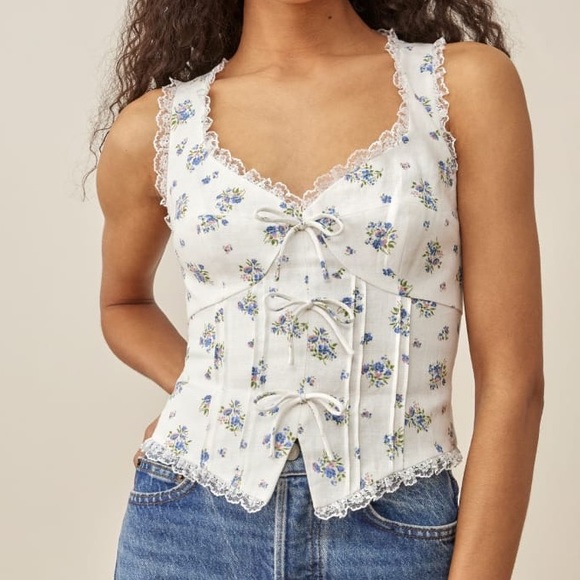 Reformation Tops - Reformation Brenda Linen Top